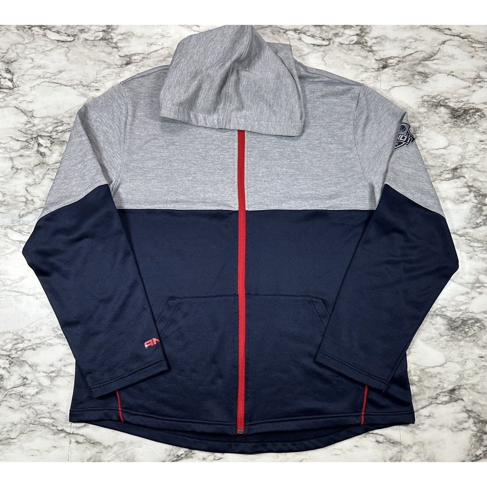 AND1 Sweatshirt Sports Track Jacket Mens Size 2XL Blue Gray Full Zip Basketball